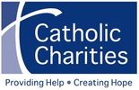 Catholic charities logo and illustration