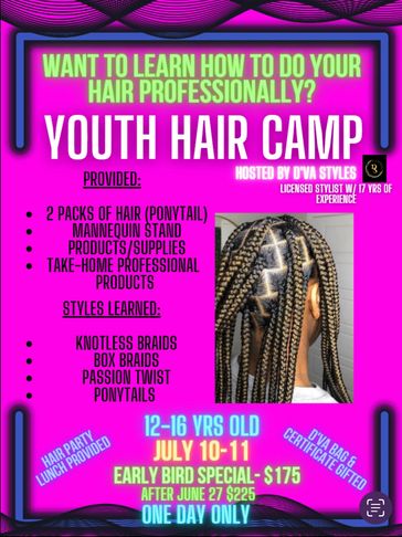 youth hair camp