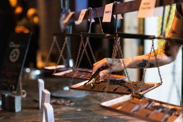 Chocovivo chocolate tasting setup