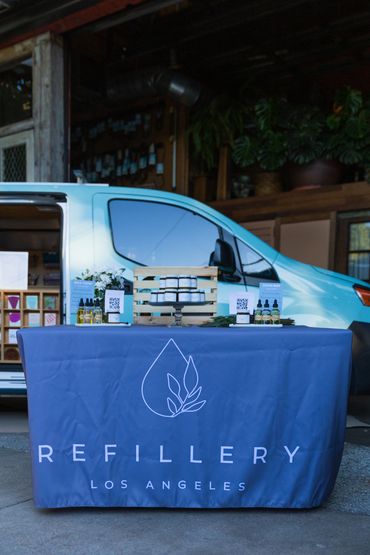 LA refillery table and truck overview