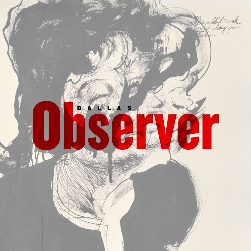The Dallas Observer logo over an artwork by Padaric Kolander