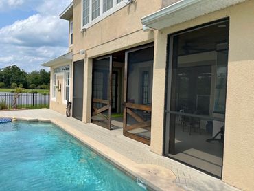 Custom Exterior Screened Barn Doors