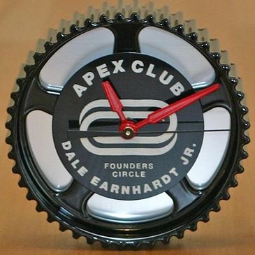 NASCAR Drivers VIP Club Thank You Gifts Custom Car Gear Desk Clocks with engraving. By Steven Shaver