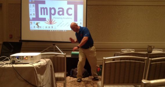 Coach Jeff at the Glazier Track and Field Clinic, Westin Hotel, Itasca, IL.