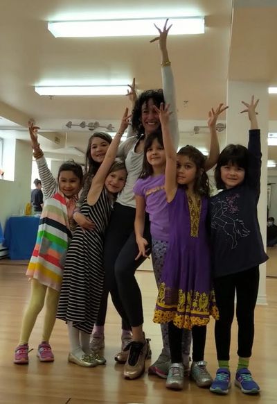 Children happy in a dance class