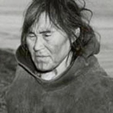 Saqulan my great grandmother and the last in our family to wear the sacred chin tattoos. Inuit. 