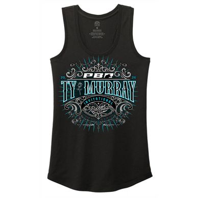Black tank top with Ty Murray graphic design.