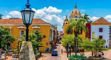 Historic city centre in Cartagena de Indias, Old City, Walled City. Incentives in Cartagena