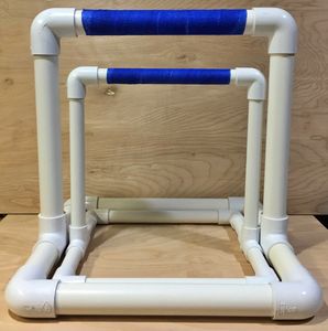 Small & Large, portable, PVC Training Perches made by Birdie Buddy.