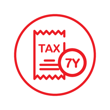 Tax receipt backup for 7 years