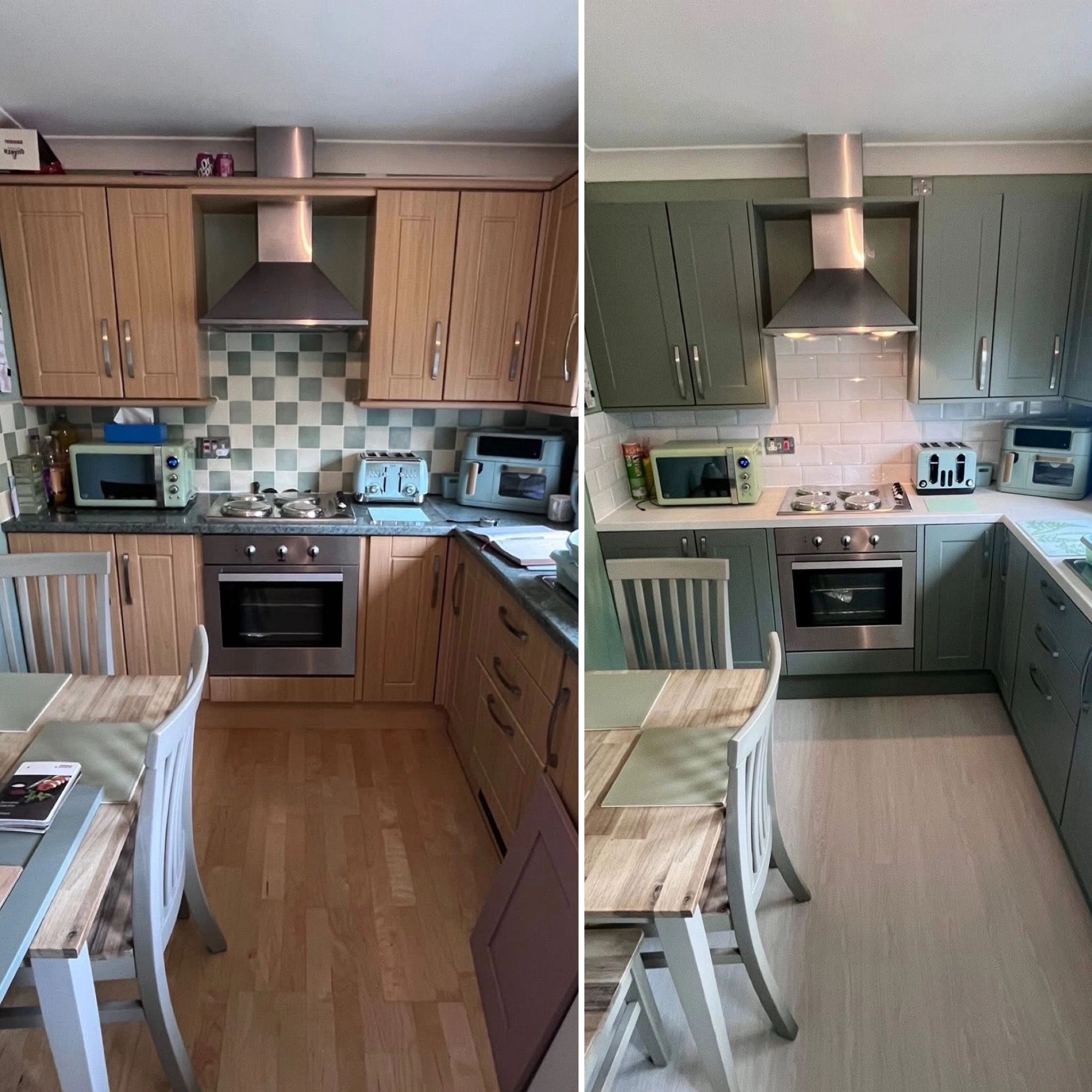 Modern kitchen makeover in Bishop Auckland using replacement doors