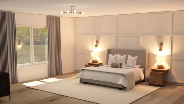 Primary Bedroom 3D Render