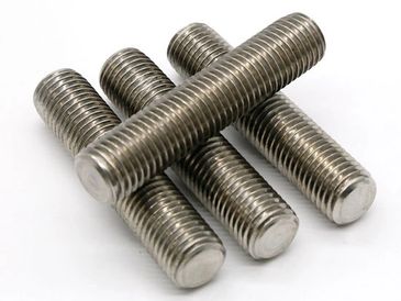 Allthreads metal thread on a white background