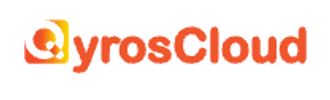 Orange and white logo with text 'GyrosCloud'.