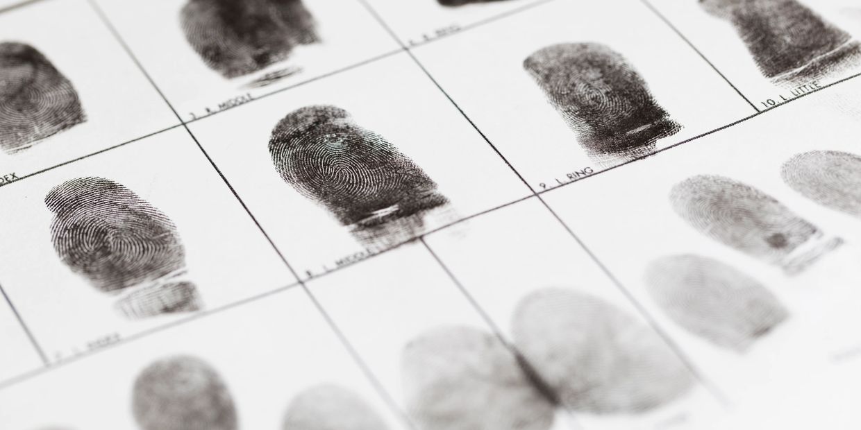 fingerprint impressions on an FD 258 card