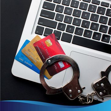 Handcuffs; laptop; credit cards; bank cards