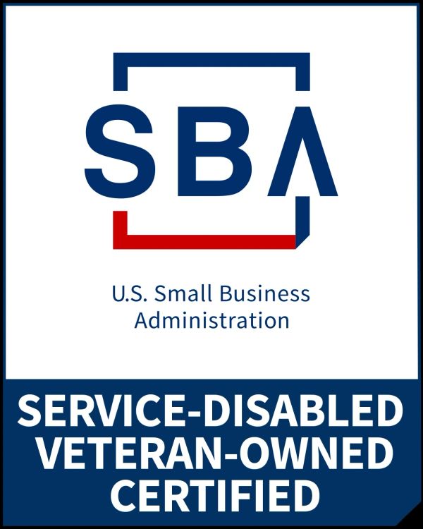 SBA Service-Disabled Veteran-Owned Certified logo.