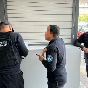 personal operativo de roca de seguridad privada realizando capacitacion en servicio a guardias