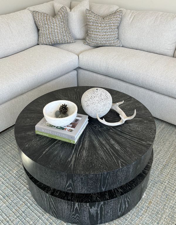 Large sectional in performance fabric