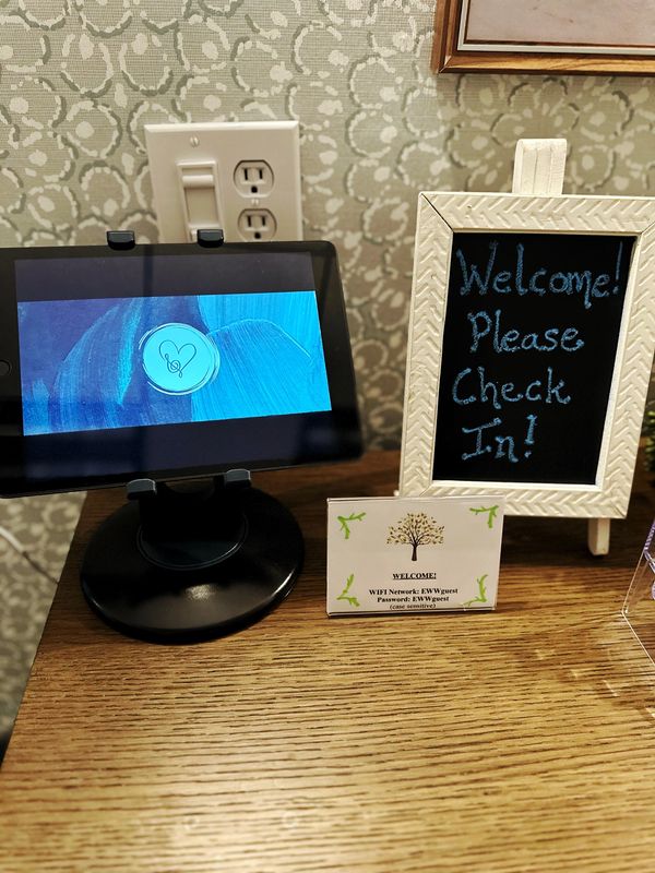 Check-in tablet for Heartsong Counseling