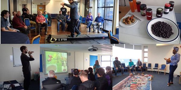 a collogue image of Ru-Slacks time at the Institute of Outdoor Learning national conference