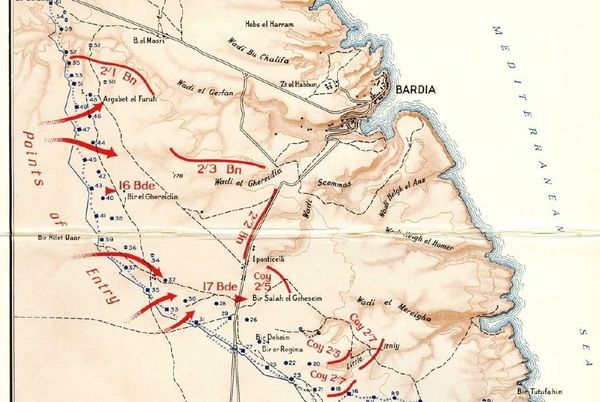6th Div 16 & 17 Brigades attack at Bardia Jan 1941 (Active Service with Australia in the MEast 1941)