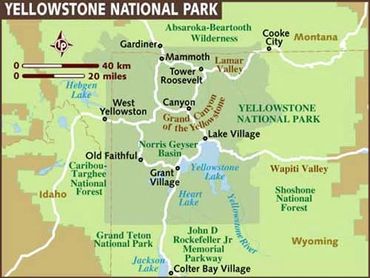 Yellowstone National Park Map