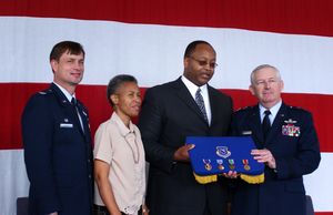 March  2004 - Columbus AFB.  Presentation of military medals Ms. Orr procured posthumously for Tuske