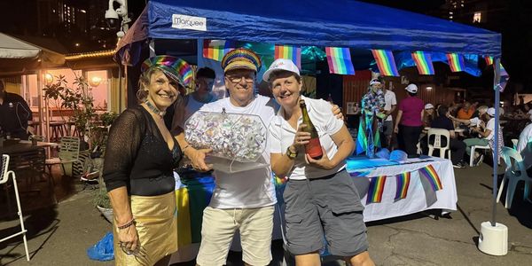 Celebrations at the Pride Regatta Village at RANSA Rushcutters Bay Sydney Pride Regatta
