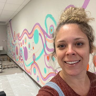 This mural is located at the new 613 Boutique in Greenville, SC.