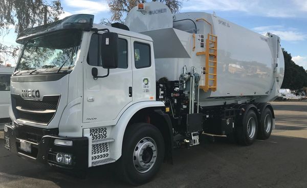 Image of a new waste recovery vehicle linked into the IQ Fleet accident management solution