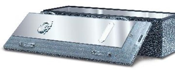 burial vault stainless steel top