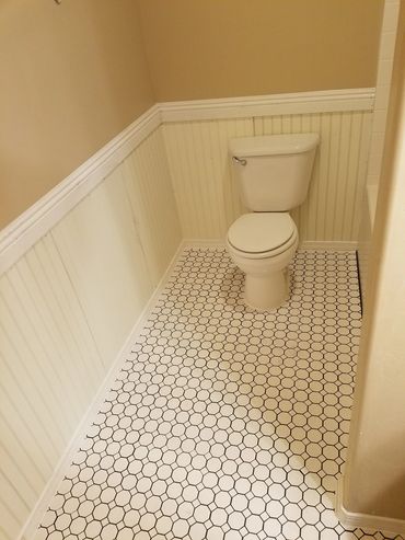 Dog destroyed a bathroom, restored in less than 48 hours. Twin Falls, Idaho