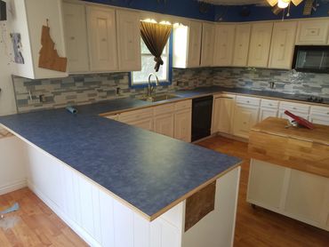 In home daycare kitchen counter and back splash Buhl, Idaho