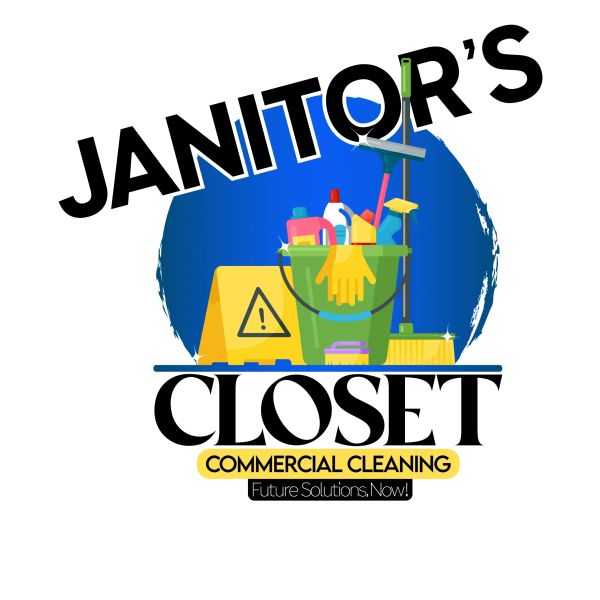 Logo for Janitor's Closet commercial cleaning service.