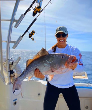 Big red grouper, deep-sea fishing, Cape Coral, Fort Myers