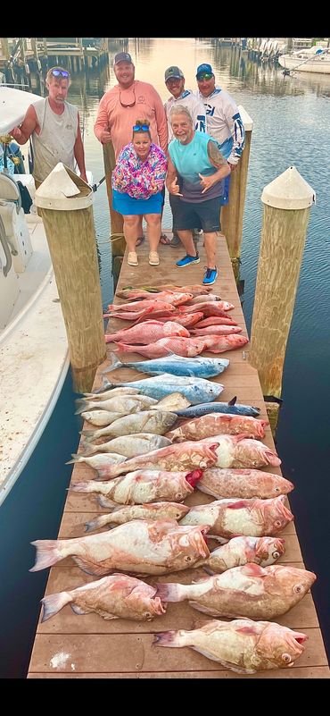 Limit of Red Snapper, Red Grouper, and African Pompano on fishing charter Cape Coral 