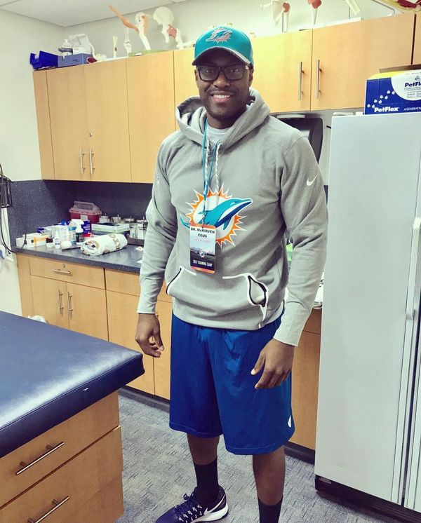 Miami Dolphins Doctor standing in training room
