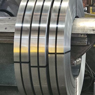 finished and banded stainless steel slit coils