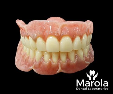 Acrylic denture made at Marola Dental prosthetic laboratory in Berkshire