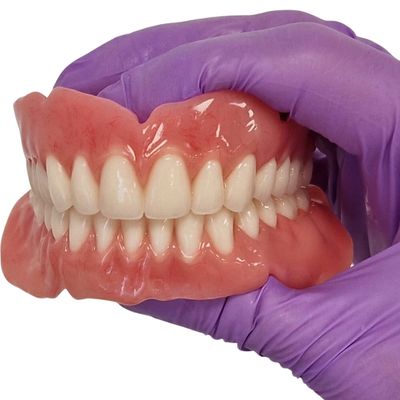 Acrylic denture made at Marola Dental prosthetic laboratory in Berkshire