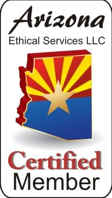 Certified member Arizona Ethical Services. Mesa, AZ