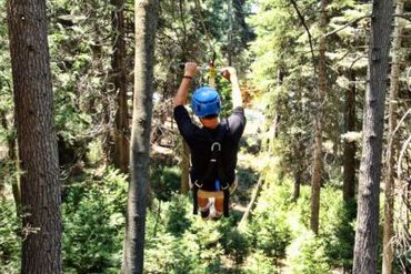Zipline at Lake Arrowhead, Santas village sk park