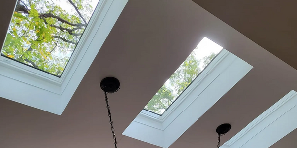 New Velux Skylights in a kitchen