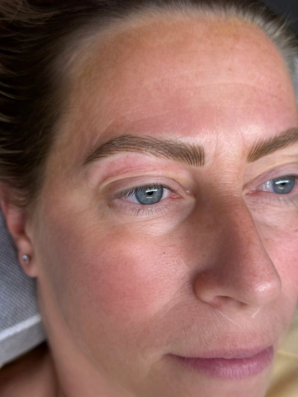 Hyper, real hair strokes, natural BROWS near me, brow, wax and tint brow tint