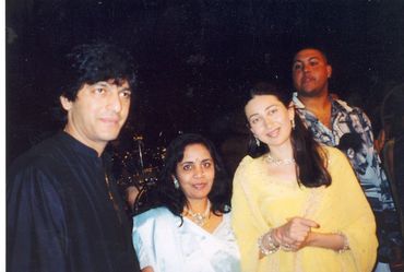 Bharti with Chunkey Pandey and Karishma  Kapoor in Tampa, Florida