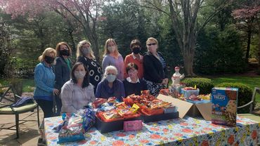 Putting together Easter Baskets for the Boys & Girls Haven Residents, 2021