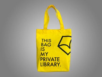 BOOKS and BAGS #3 THIS BAG IS MY PRIVATE LIBRARY_yellow