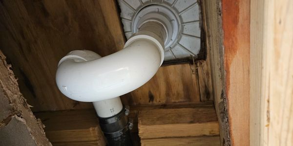 Underside of shower drain repair in Clinton, TN