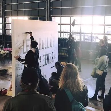 M-1 Studios filming the Shinola Roll up your sleeves event at Eastern Market